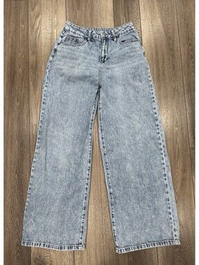 REWASH Womens Wide Leg Denim Jeans Size 3/26 Light Wash
